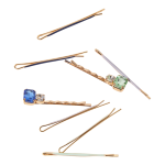Garden Bouquet Cloud & Gem Bobby Pins 8 PCs Set - Image 2